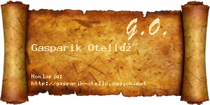 Gasparik Otelló névjegykártya