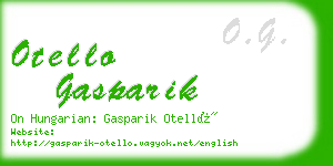 otello gasparik business card
